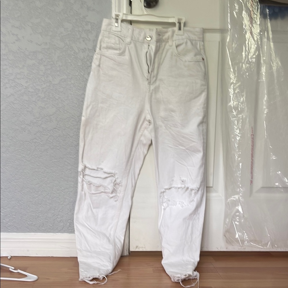White Distressed Women's Jeans